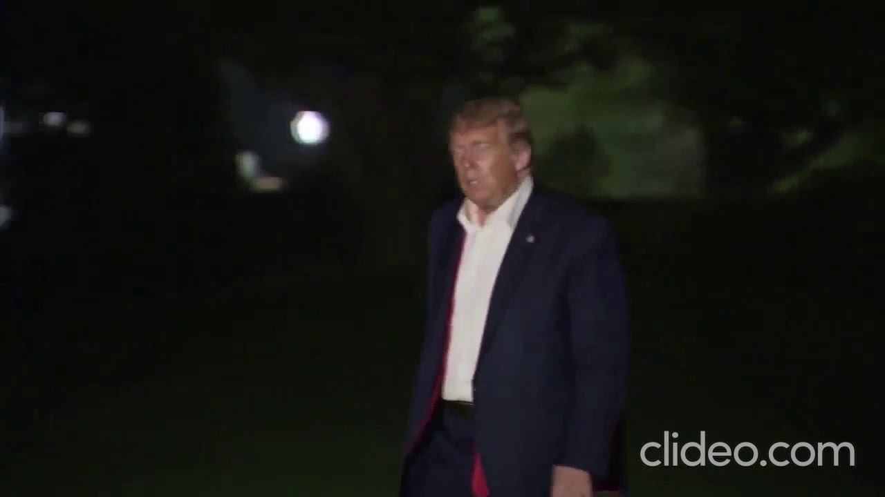 Sad Trump walks to "America, Fuck Yeah!"