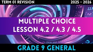 9 General REVEAL - Term 1 - MCQ - Lesson 4.2, 4.3, 4.4 (25/26 AY)