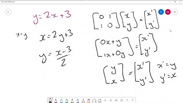 Reflecting in x=y Using Matrices