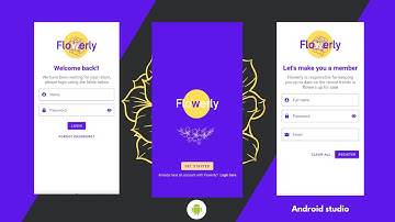 Android login screen 2022 | Sign up page and home screen page | UI design android studio
