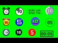 Top 10  most used  5 seconds  10 seconds  countdown timer  green screen  no copyright