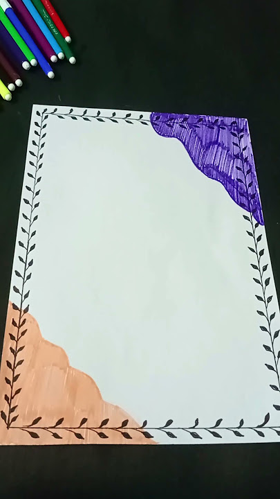 School project front page boder design #diy #craft #art #youtubeshorts #ytshorts