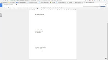Comment rédiger une page titre (pour travaux longs) sur Google Docs?