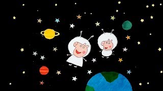 PEPPA PIG AND GEORGE SPACE ADVENTURE | Kids Drawing | Super Cute!!!