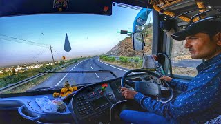 EXPLOSIVE HIGH SPEED VOLVO BUS DRIVING ON HIGHWAY! 🔥