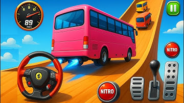 Crazy Bus Mega Ramp Impossible Racing   Bus Stunts Impossible Tracks   Android Gameplay Video