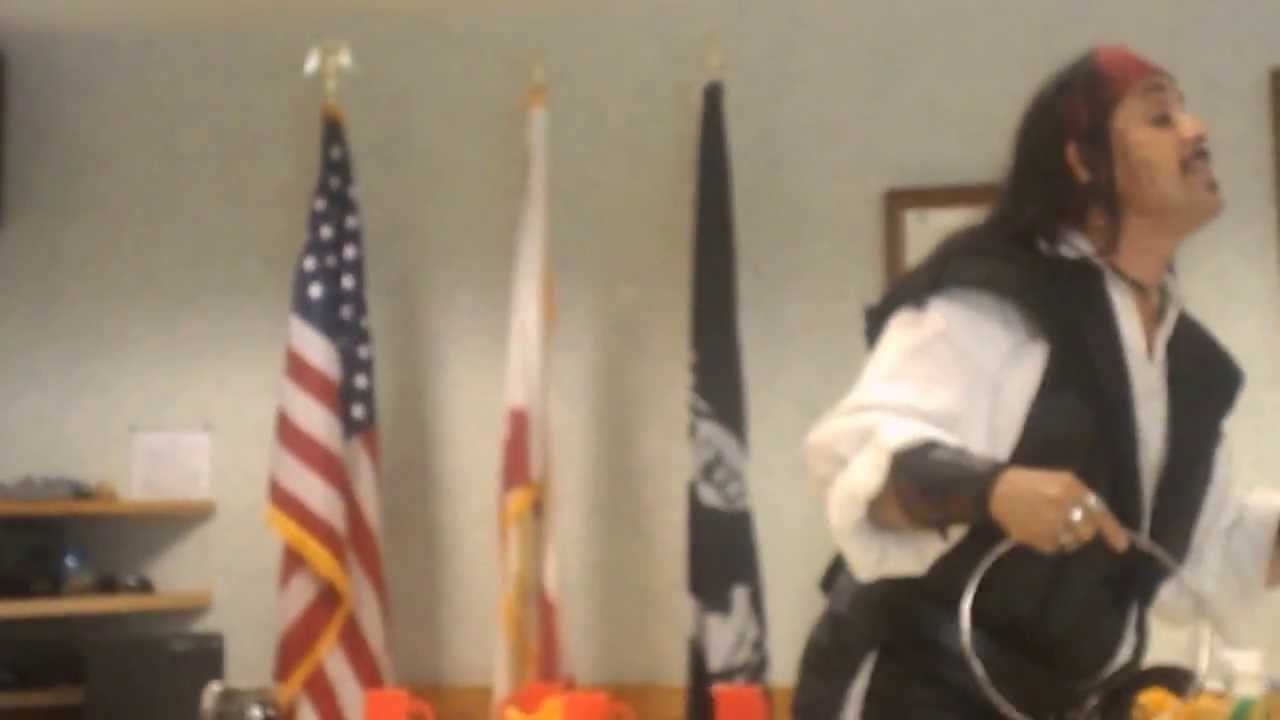 Mr Bones Pirate Magician with a comic flare - entertains Veterans and their families. Rated G -Great