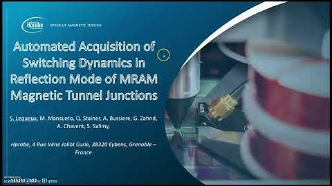 Présentation MMM2022 Real time on MRAM test