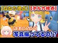 「野生の激強ヘラクロスにボッコボコにされる桃鈴ねね」を背景に自撮りをキメる尾丸ポルカ【ホロライブ切り抜き】