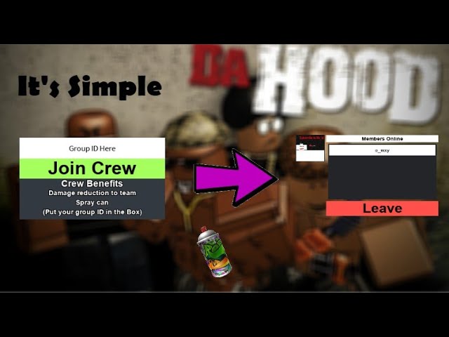 How To Join A Crew In Da Hood Roblox Youtube - roblox da hood group id