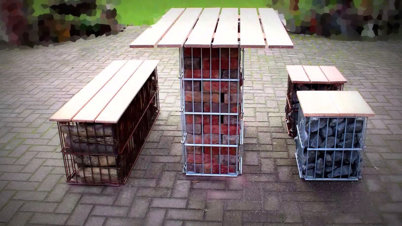 Kopie von Gabionen - Möbel (Steinkorb)