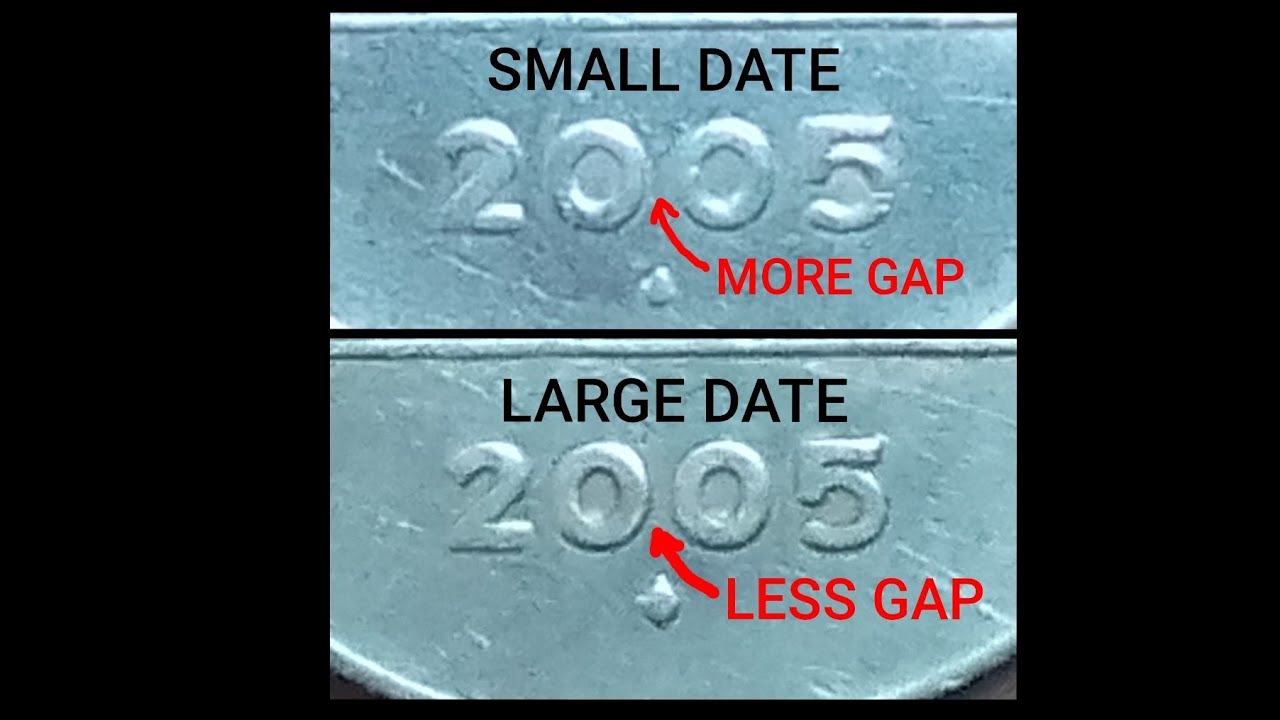 2 Rs. Cross coin large dt & small dt die varieties of Mumbai/ Hyderabad/ Calcutta 2005 & Mumbai 2006