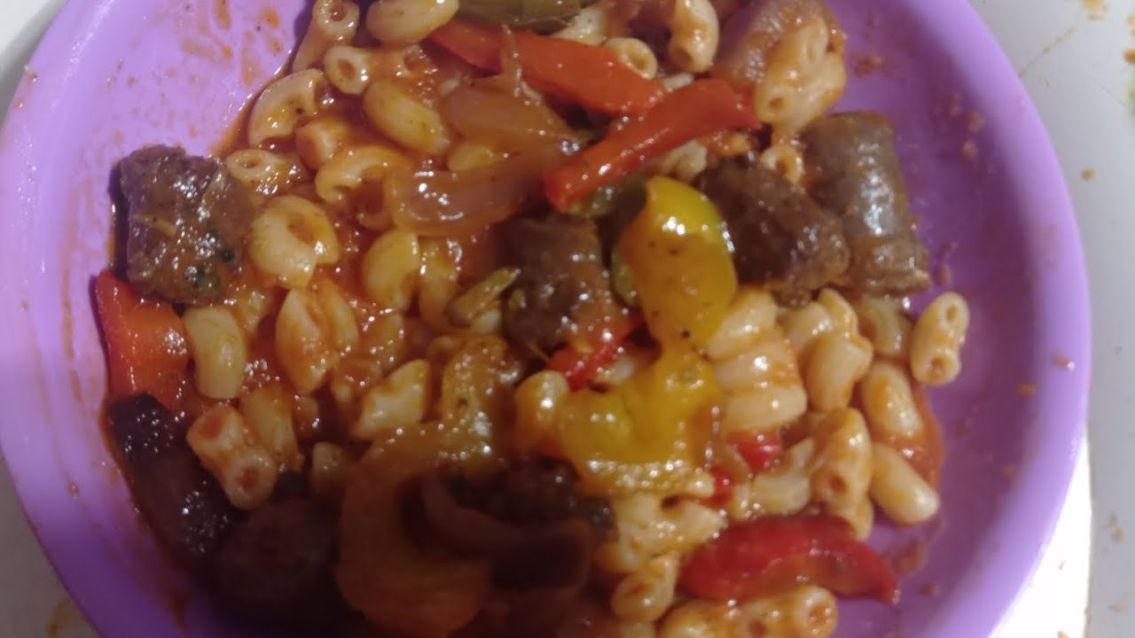 تعالوا معنا نعمل احلى سجق بالمكرونه في وصفه سهله في 10 دقائق