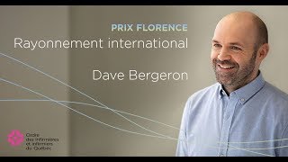 Dave Bergeron, lauréat du prix Florence Rayonnement international 2018
