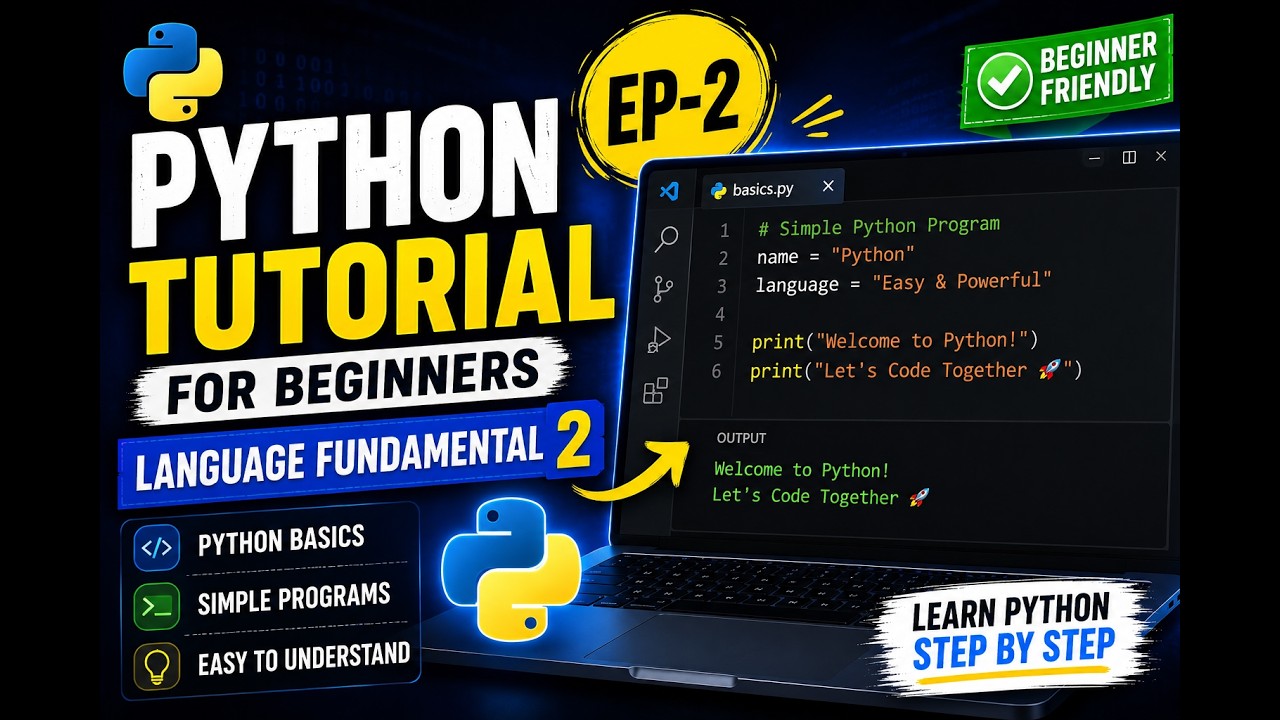 Python Tutorial for Beginners #2 | Python Basics & Simple Programs ...