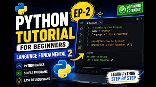 Python Tutorial for Beginners #2 | Python Basics & Simple Programs (2026)