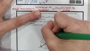 Bellwork 6a: Chapter 6 ALEKs practice problems| Circumcenter and Incenter| High School Geometry