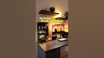 Having small lights can make a huge difference in your desk setup! #ikea #deskaccessories #desktour