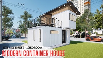 MODERN CONTAINER HOUSE | 1 Bedroom | Simple Life In Container House | Container Home Tour