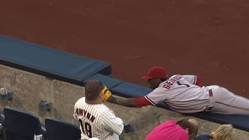 Didi runs a long way and makes a great catch