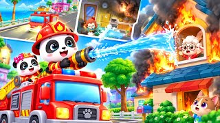  Panda Firefighter Rescue! 🐼🚒 | Save the House & Rescue Animals | Kids Game | MARUTI 🔥💦 screenshot 3