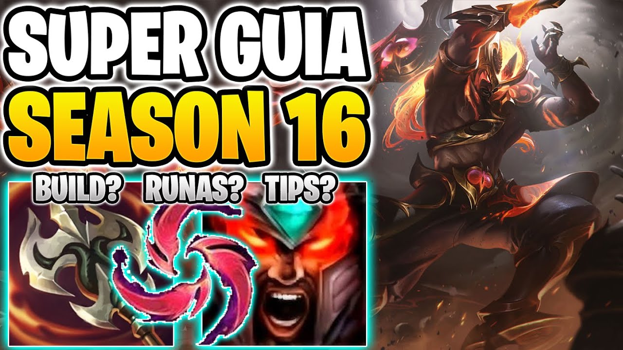 GUIA DE TRYNDAMERE SEASON 16 | COMO JUGAR TRYNDAMERE TOP FACIL Y RAPIDO | BUILD, RUNAS, CONSEJOS!