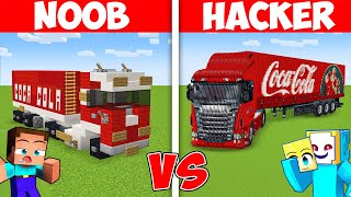 NOOB vs HACKER: COCA COLA TRUCK Haus Bau Challenge in Minecraft!