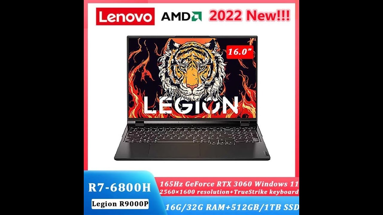 Lenovo LEGION R9000P Gaming Laptop 2022 New AMD Ryzen 7 6800H 16GB/32GB RAM 1TB SSD RTX3060/RTX 3070