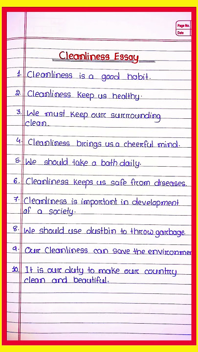 Cleanliness essay in English l 10 lines essay on cleanliness l cleanliness essay in English