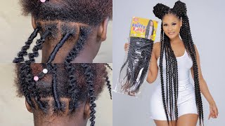 Mitindo /Njia 4….za kusuka nywele ya fluffy king/ kinky||afro kinky tutorial #braids