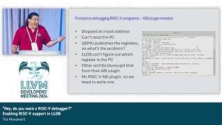 2024 LLVM Dev Mtg - "Hey, do you want a RISC-V debugger?" - Enabling RISC-V support in LLDB