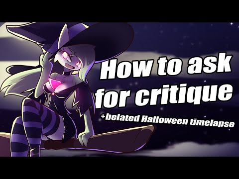 Art Timelapse - How to ask for Critique (Belated Halloween Art)