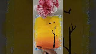 sunset painting tutorial for beginners ♥️😍 || #sunset #painting #art #tutorial #PrinceArtsss