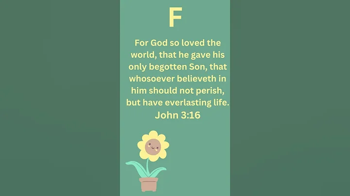 ABC BIBLE VERSES FOR KIDS - John 3:16