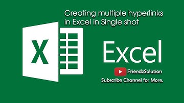 How To Create Multiple Hyperlinks In Excel At Once