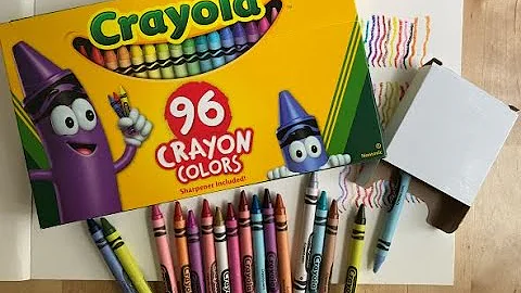Unboxing Crayola 96 Count Crayon Box | What's Inside the Crayola Crayon Box | Includes Swatches
