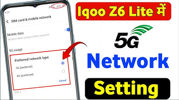 Iqoo z6 lite 5g network settings | iqoo z6 lite me 5g kaise chalaye
