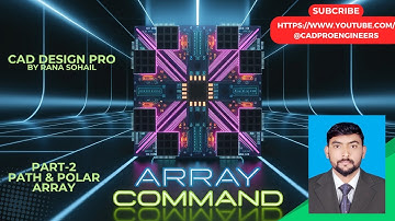 🎥 AutoCAD Array Command Explained | Path & Polar Array Tutorial | #cadsoftware #design