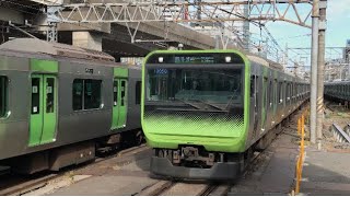 E235系0番台山手線外回り発車内回り到着 山手線東京駅 e235 series Yamanote Line departure and arrival.