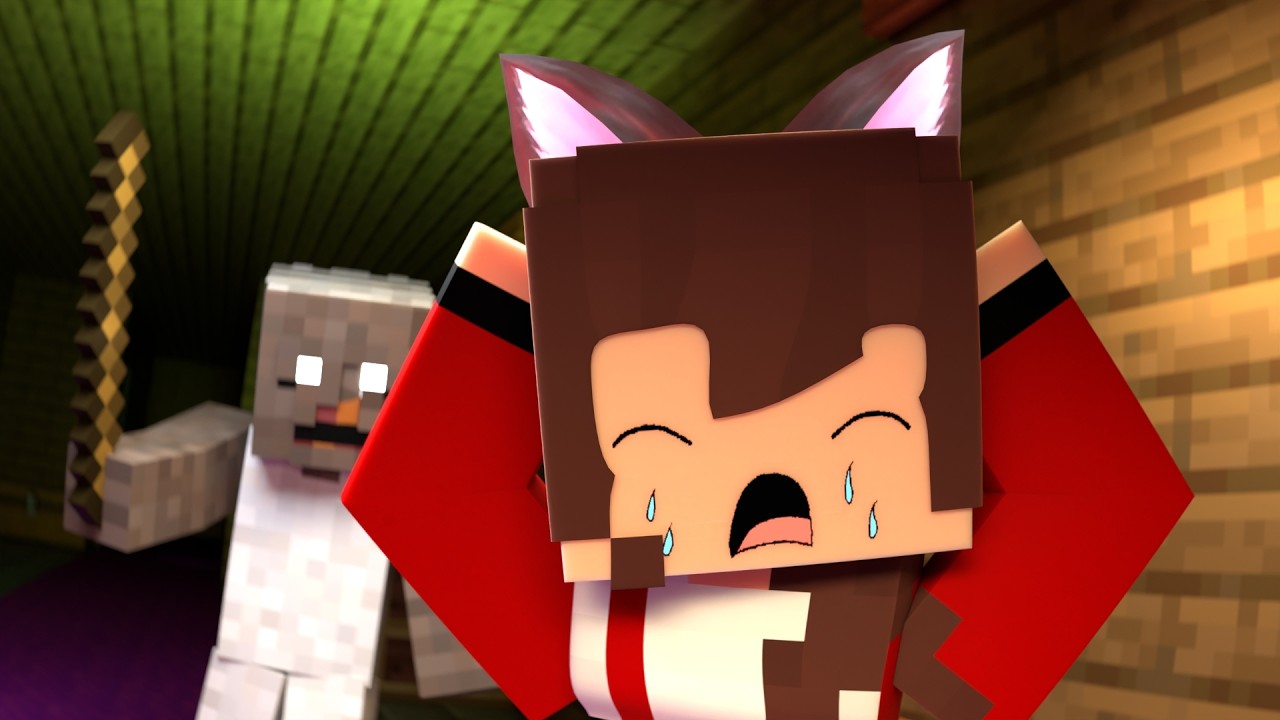 JJ and JJ Girl escape frome ghost challenge - Maizen Minecraft Animation