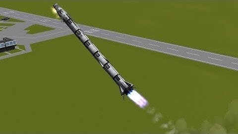 KSP - Falcon 9 Semi Replica Roughly Quarter Mile Precision Landing 32 Seconds