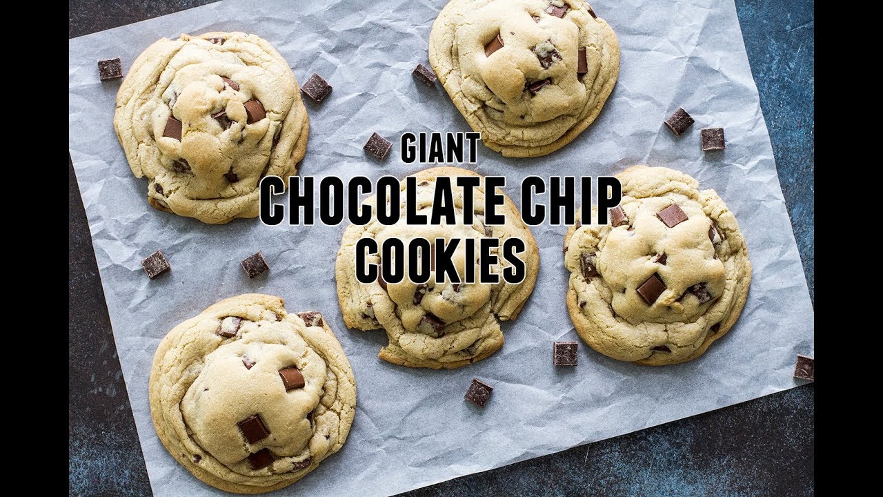 Giant Chocolate Chip Cookie Recipe - YouTube