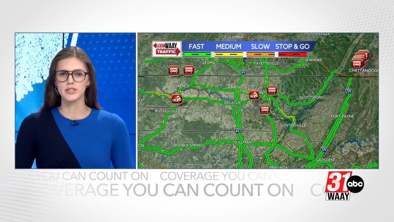 Road conditions deteriorate across North Alabama as temps drop