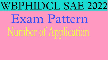 WBPHIDCL Sub Assistant Engineer| Rectified No of Application| Exam Pattern
