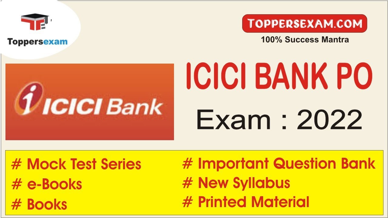 ICICI BANK PO Syllabus 2022 MCQ Mock Test Best Books Important Questions Study