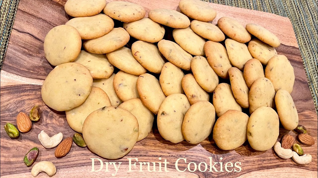 Eggless Dry Fruit Cookies Dry Fruit Biscuits YouTube