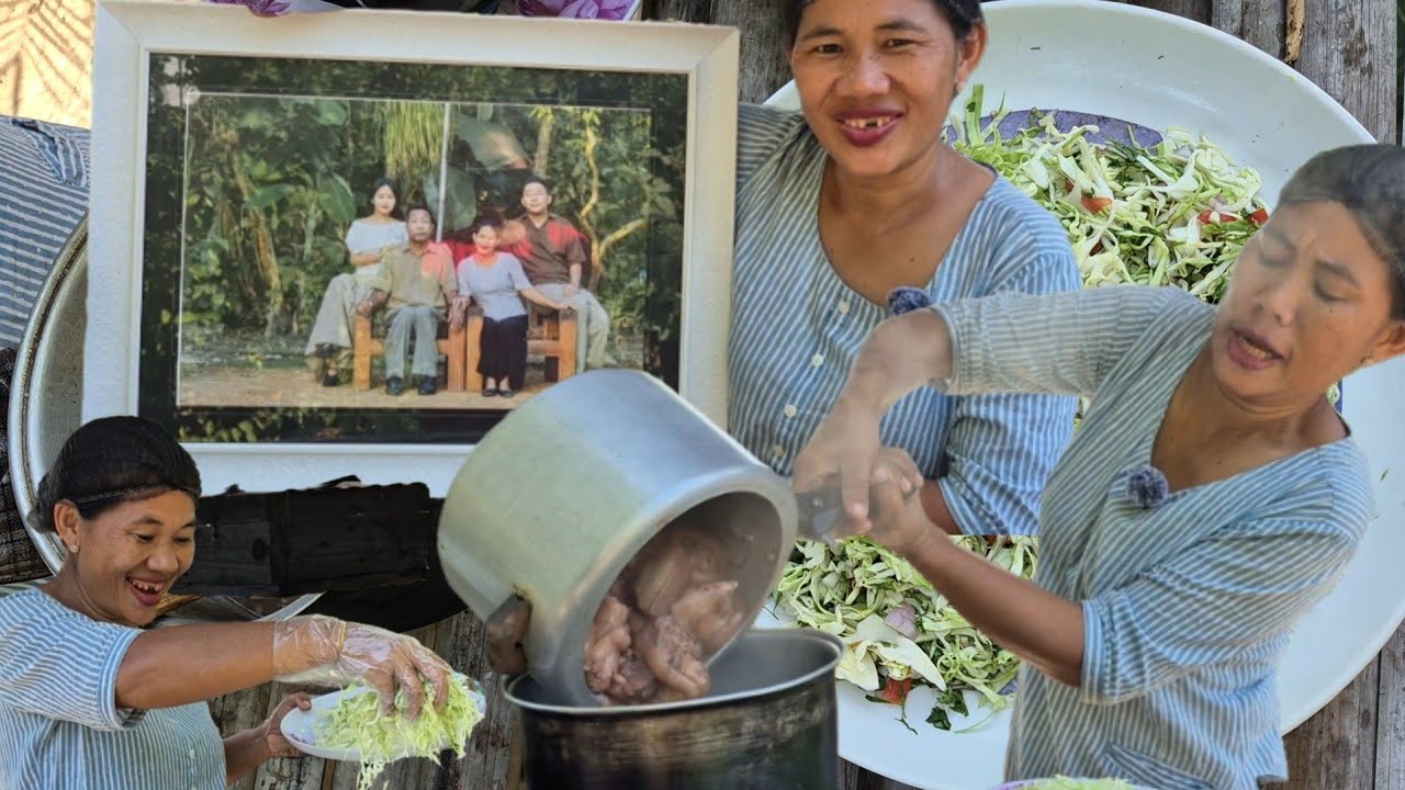 РЕЦЕПТ СВИНОЙ НОЖКИ В СТИЛЕ NAGA KITCHEN🐖🥣|ФОТО МОЕЙ СЕМЬИ И САЛАТ ИЗ КАПУСТЫ 🥗