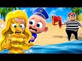 Baby Police Save Gold Mermaid 👮✨🧜‍♀️ | Baby Police Song | New✨ More Nursery Rhymes & Baby Songs