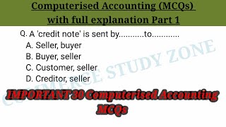 Computerised Accounting MCQ part 1 | Computerised Accounting #commerce @commercestudyzone screenshot 5