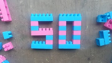 Satisfying diy number Fifty / ASMR Building blocks lego